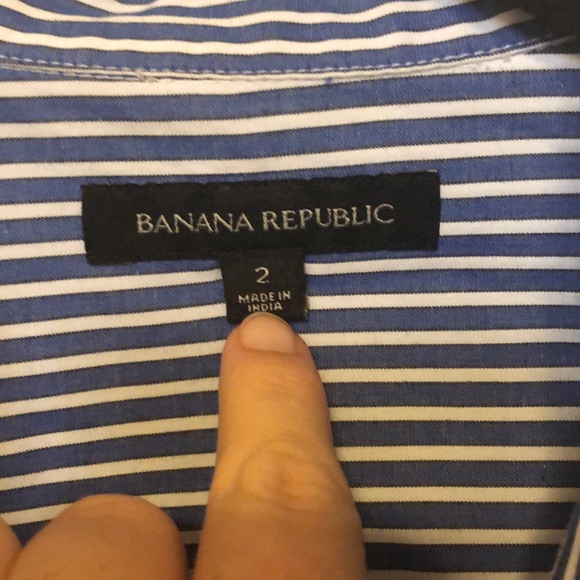 Banana Republic Size 2 Blue/White Striped Dress - Picture 2 of 4